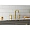 Kingston Brass Widespread Bathroom Faucet with Push PopUp, Brushed Brass KS1417RKX - alternate 3